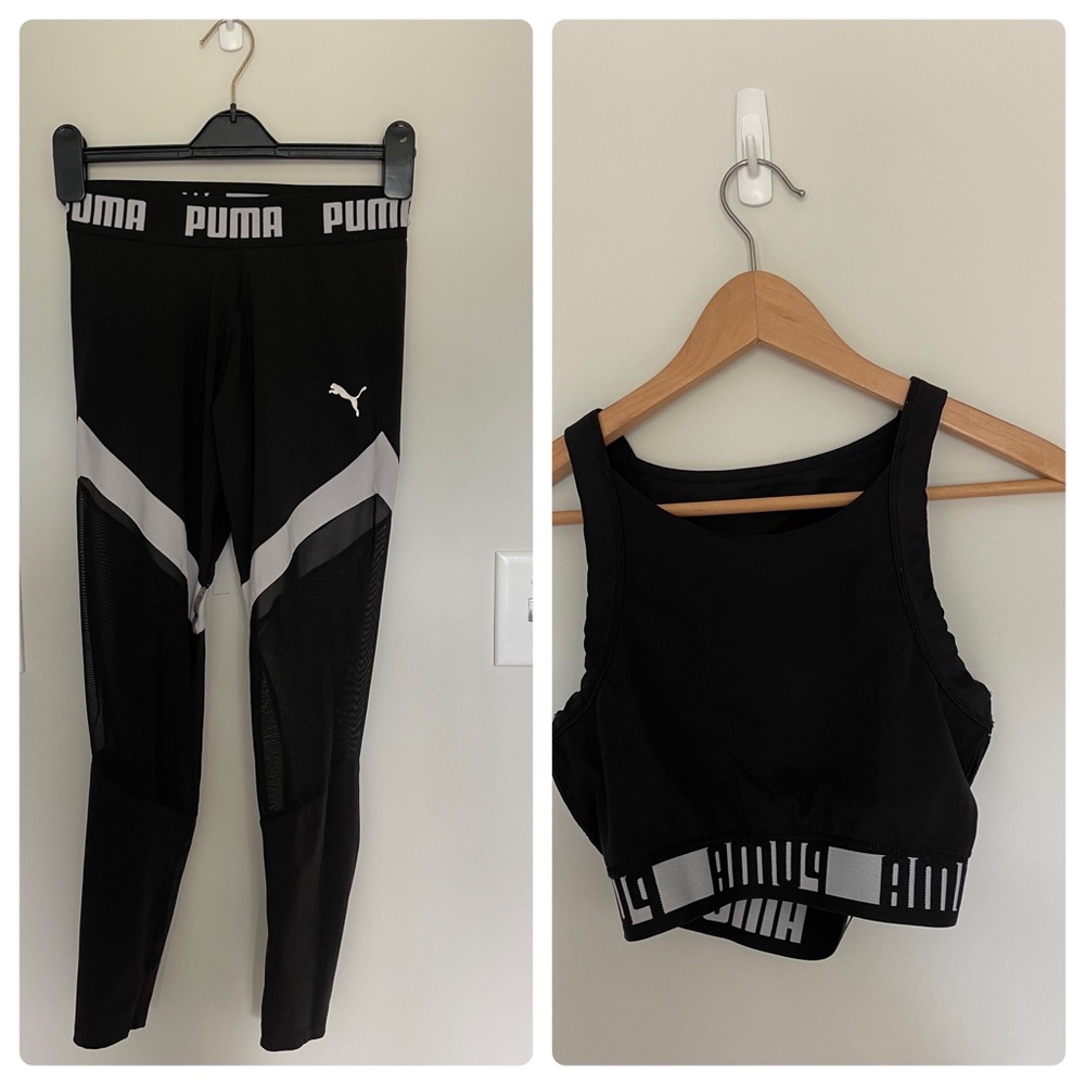 Puma Athleisure Legging and Crop Top Size M